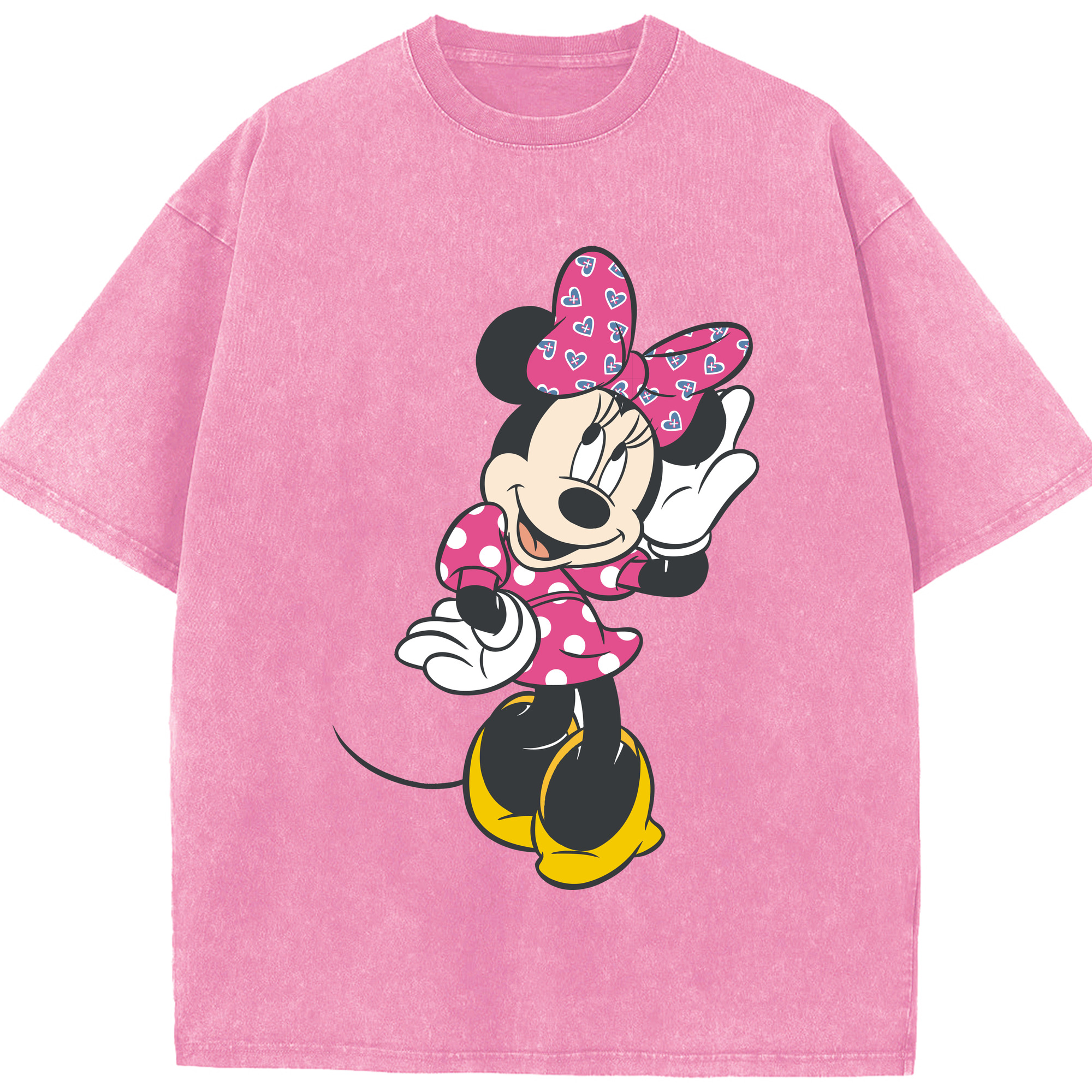 （画像用） ミッキーマウス Mickey Mouse 綿100% ヴィンテージ風 半袖Tシャツ（フロントプリント）